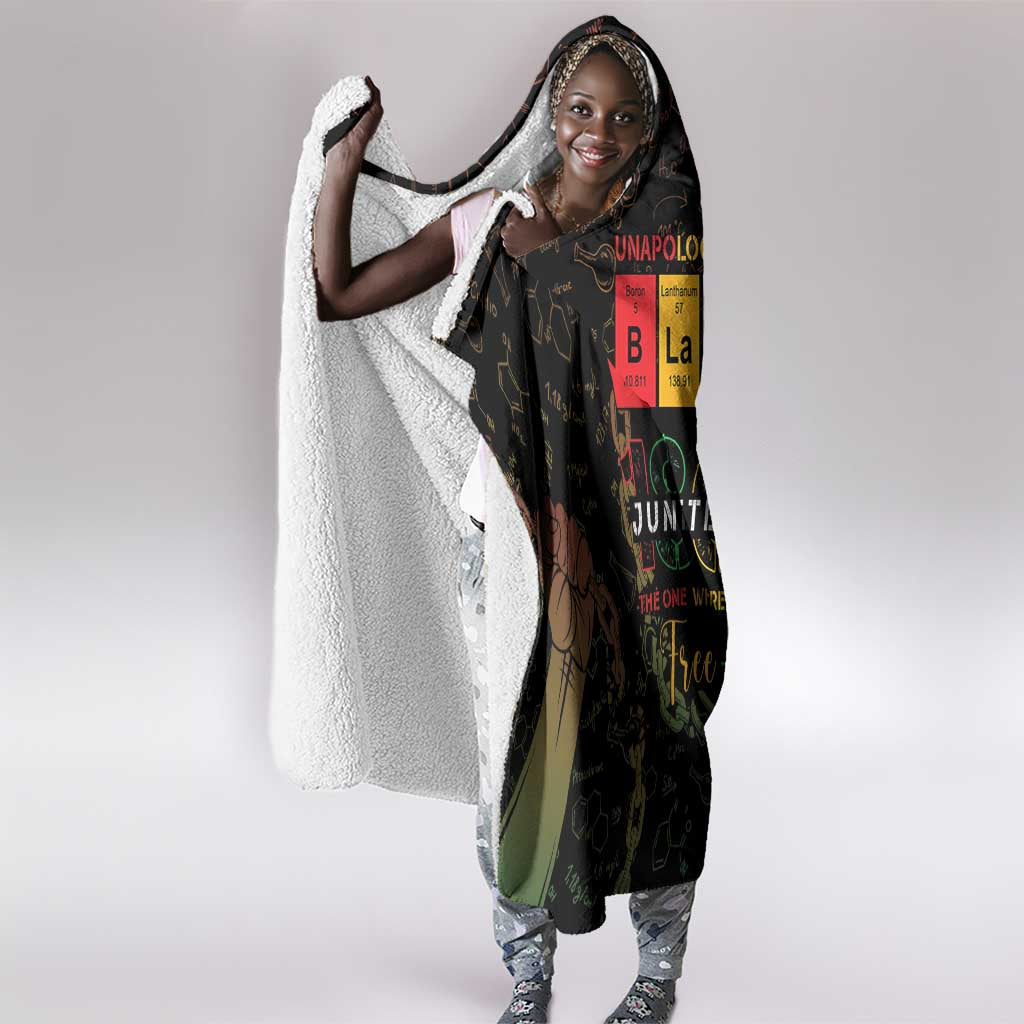 Juneteenth 1865 Hooded Blanket Unapologetically Black