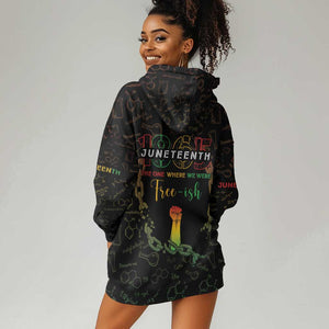 Juneteenth 1865 Hoodie Dress Unapologetically Black