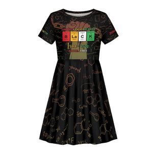 Juneteenth 1865 Kid Short Sleeve Dress Unapologetically Black
