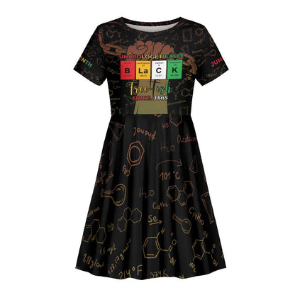 Juneteenth 1865 Kid Short Sleeve Dress Unapologetically Black