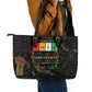 Juneteenth 1865 Leather Tote Bag Unapologetically Black