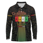 Juneteenth 1865 Long Sleeve Polo Shirt Unapologetically Black