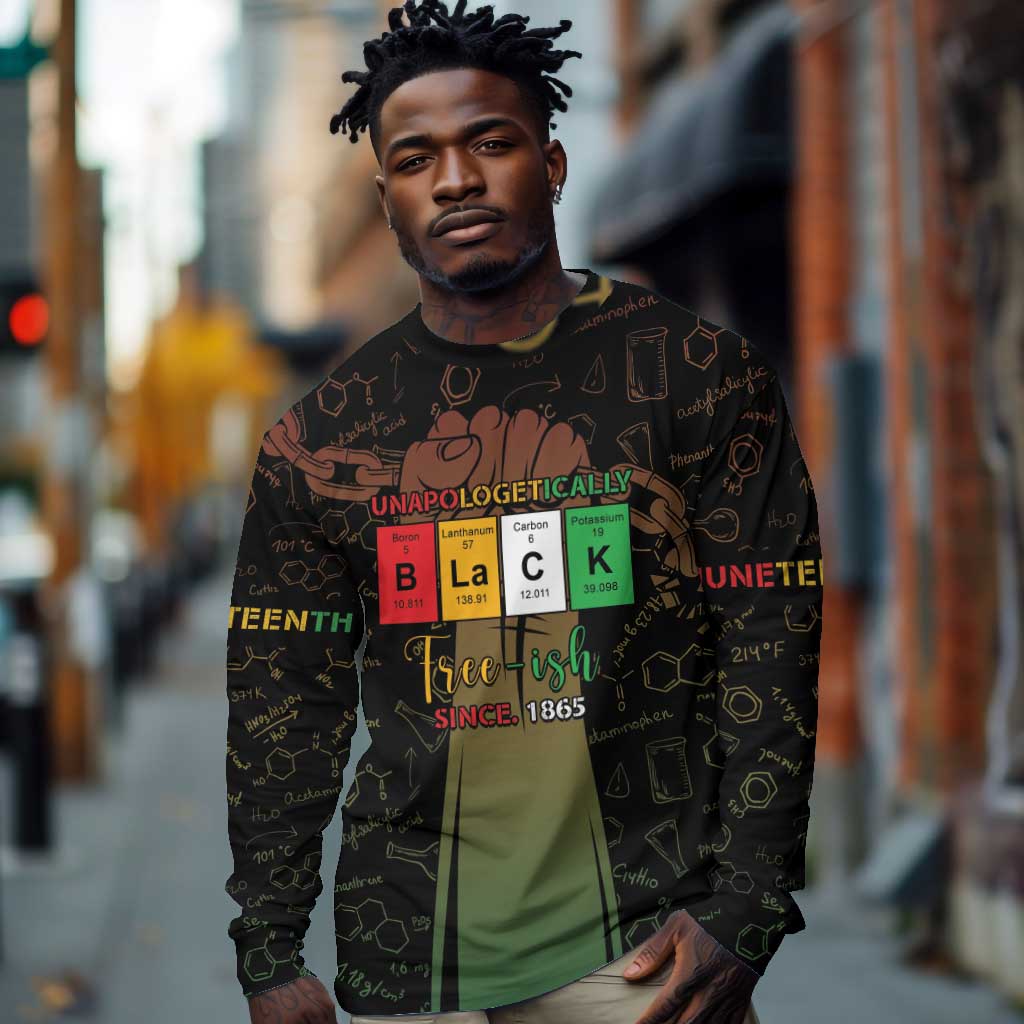 Juneteenth 1865 Long Sleeve Shirt Unapologetically Black