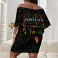 Juneteenth 1865 Off Shoulder Short Dress Unapologetically Black