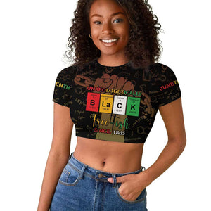 Juneteenth 1865 Raglan Cropped T shirt Unapologetically Black