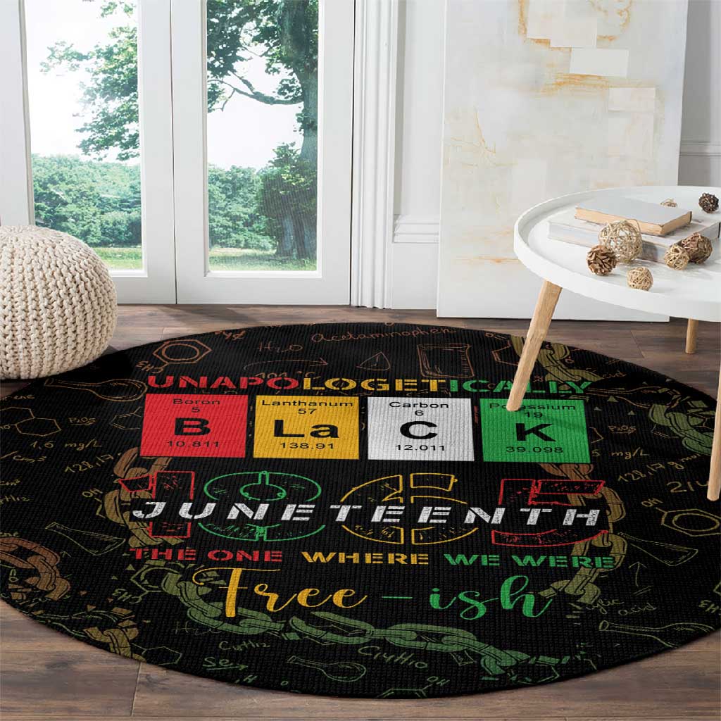 Juneteenth 1865 Round Carpet Unapologetically Black