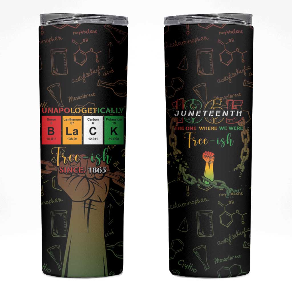 Juneteenth 1865 Skinny Tumbler Unapologetically Black
