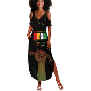 Juneteenth 1865 Summer Maxi Dress Unapologetically Black