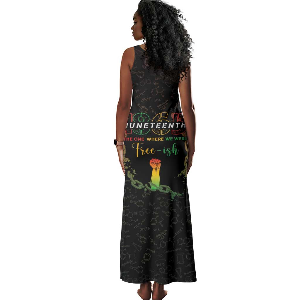 Juneteenth 1865 Tank Maxi Dress Unapologetically Black