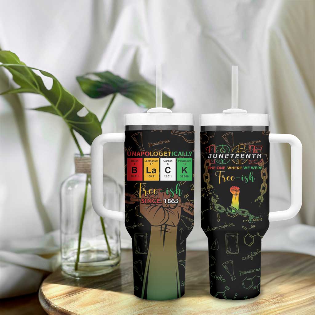 Juneteenth 1865 Tumbler With Handle Unapologetically Black