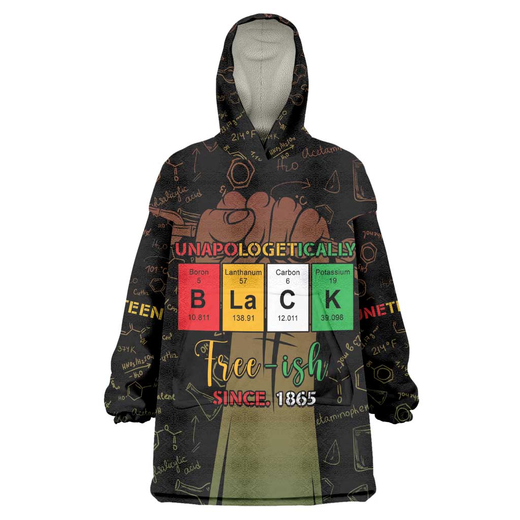 Juneteenth 1865 Wearable Blanket Hoodie Unapologetically Black