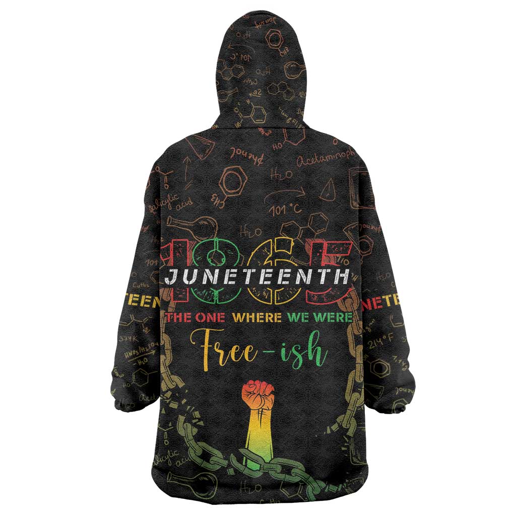Juneteenth 1865 Wearable Blanket Hoodie Unapologetically Black