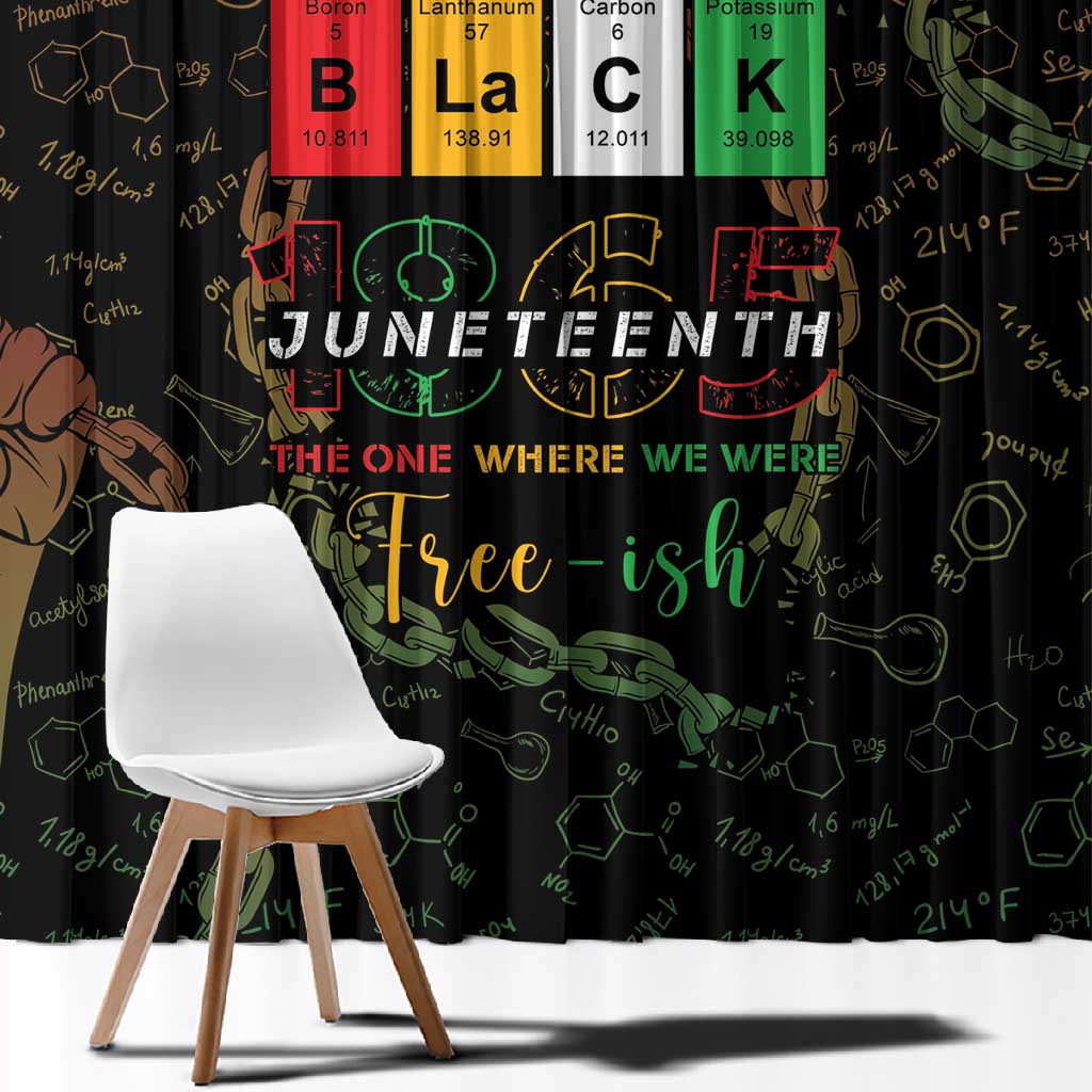 Juneteenth 1865 Window Curtain Unapologetically Black