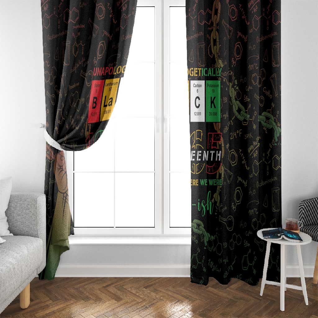 Juneteenth 1865 Window Curtain Unapologetically Black