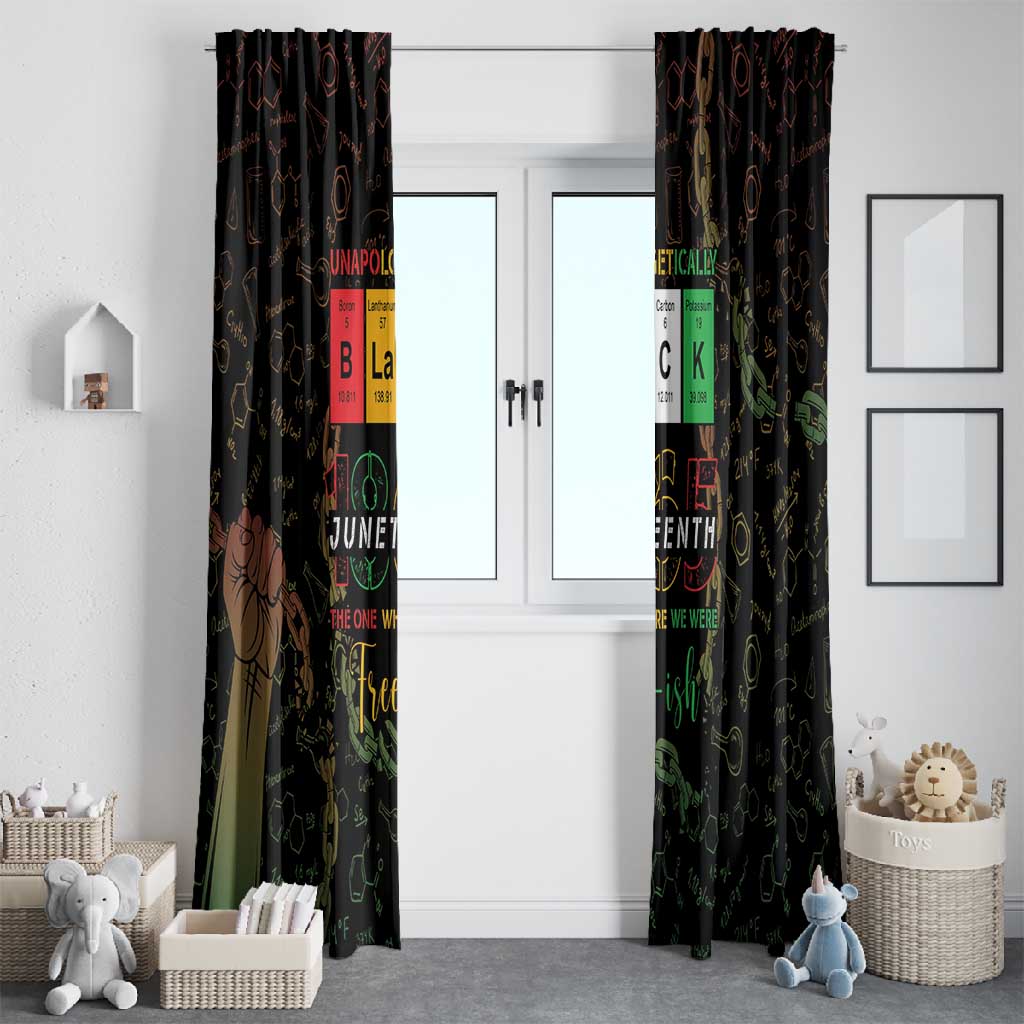 Juneteenth 1865 Window Curtain Unapologetically Black