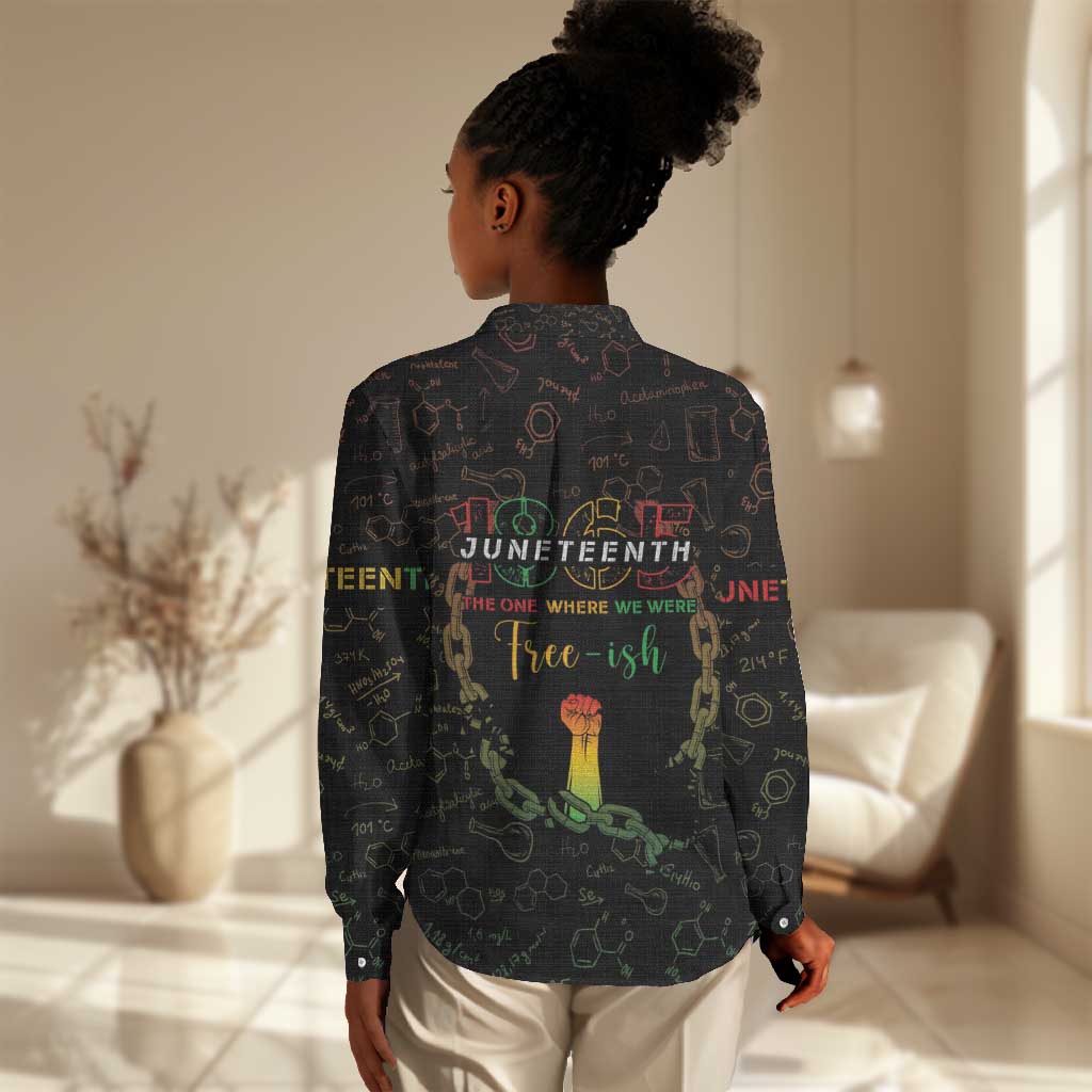 Juneteenth 1865 Women Casual Shirt Unapologetically Black