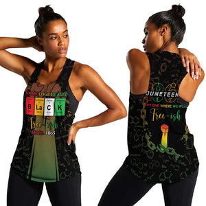 Juneteenth 1865 Women Racerback Tank Unapologetically Black