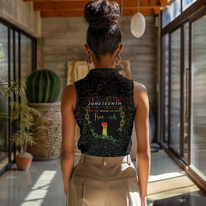 Juneteenth 1865 Women Sleeveless Polo Shirt Unapologetically Black