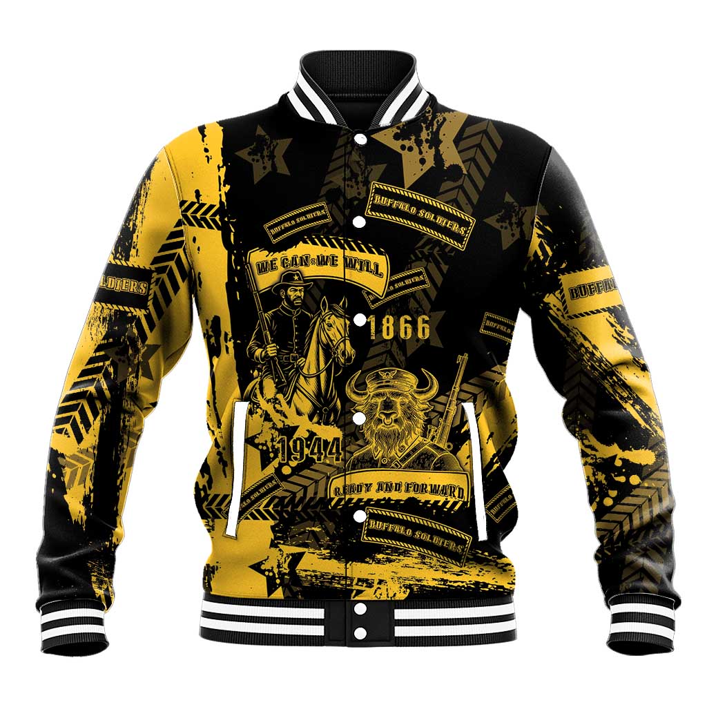 Buffalo Soldiers African American Baseball Jacket Military Urban Retro Style - African Pride