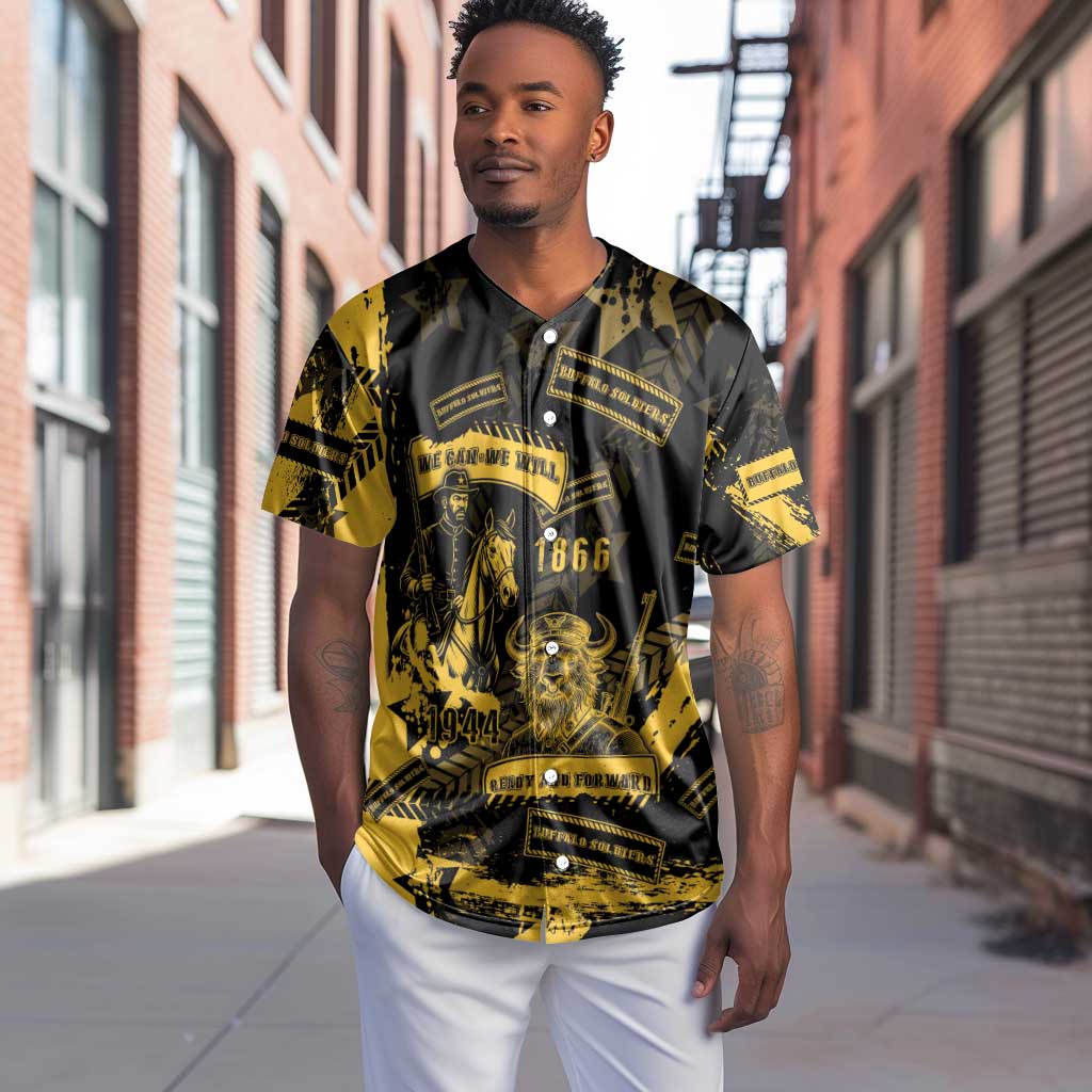 Buffalo Soldiers African American Baseball Jersey Military Urban Retro Style - African Pride