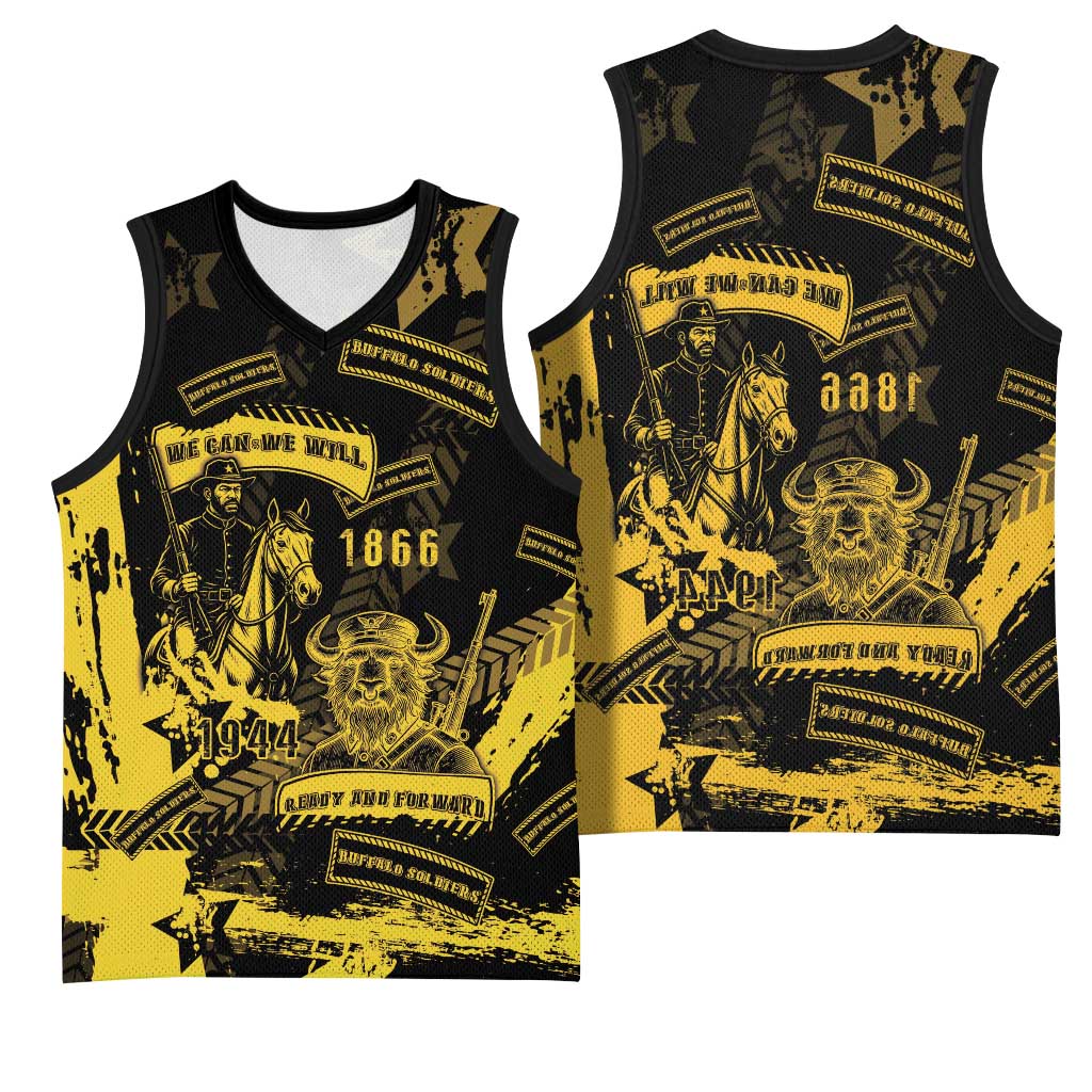 Buffalo Soldiers African American Basketball Jersey Military Urban Retro Style - African Pride