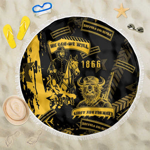 Buffalo Soldiers African American Beach Blanket Military Urban Retro Style - African Pride