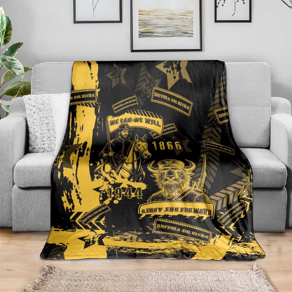 Buffalo Soldiers African American Blanket Military Urban Retro Style - African Pride