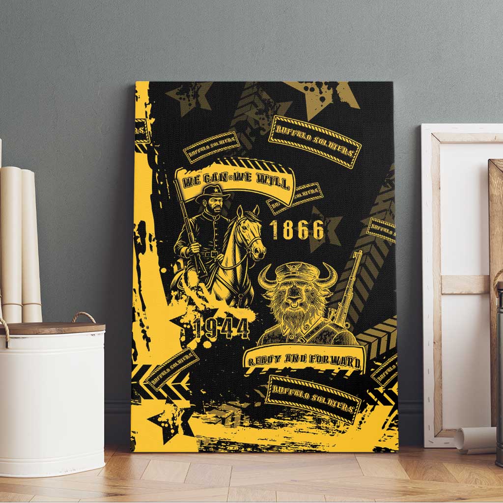 Buffalo Soldiers African American Canvas Wall Art Military Urban Retro Style - African Pride