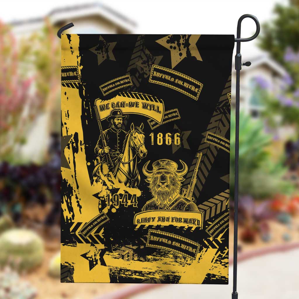 Buffalo Soldiers African American Garden Flag Military Urban Retro Style - African Pride