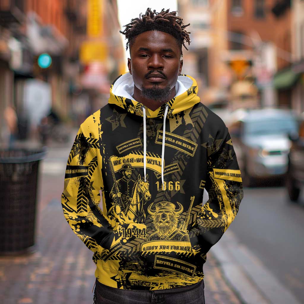 Buffalo Soldiers African American Hoodie Military Urban Retro Style - African Pride