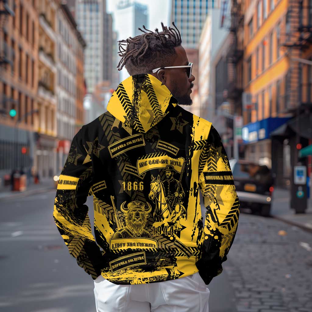 Buffalo Soldiers African American Hoodie Military Urban Retro Style - African Pride