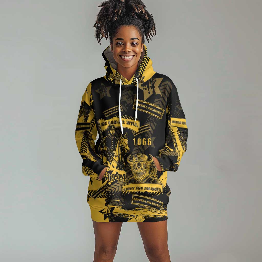 Buffalo Soldiers African American Hoodie Dress Military Urban Retro Style - African Pride