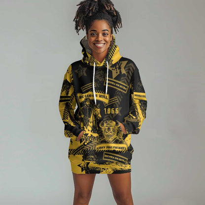 Buffalo Soldiers African American Hoodie Dress Military Urban Retro Style - African Pride