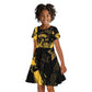 Buffalo Soldiers African American Kid Short Sleeve Dress Military Urban Retro Style - African Pride
