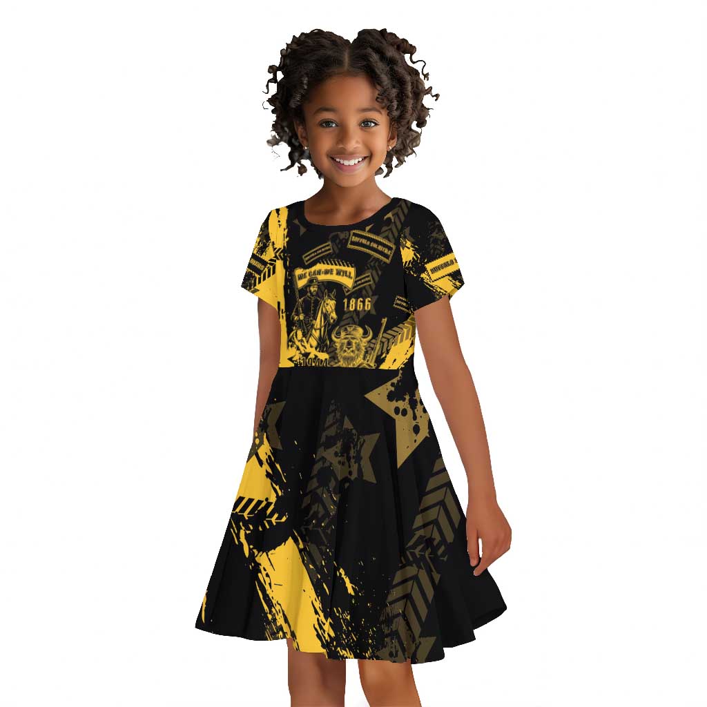 Buffalo Soldiers African American Kid Short Sleeve Dress Military Urban Retro Style - African Pride