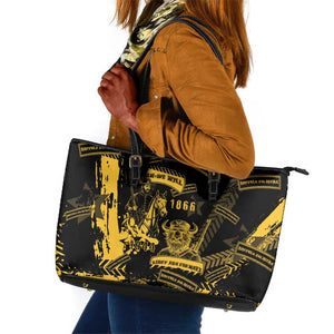 Buffalo Soldiers African American Leather Tote Bag Military Urban Retro Style - African Pride