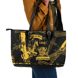 Buffalo Soldiers African American Leather Tote Bag Military Urban Retro Style - African Pride