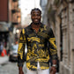 Buffalo Soldiers African American Long Sleeve Button Shirt Military Urban Retro Style - African Pride