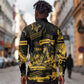 Buffalo Soldiers African American Long Sleeve Button Shirt Military Urban Retro Style - African Pride