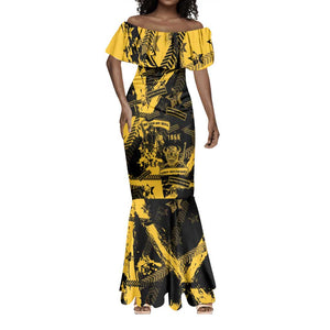 Buffalo Soldiers African American Mermaid Dress Military Urban Retro Style - African Pride