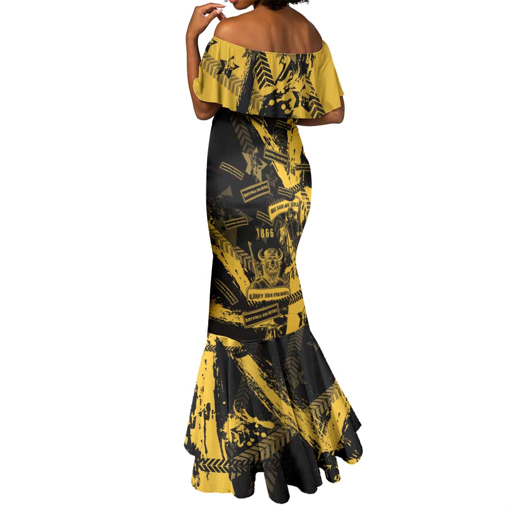 Buffalo Soldiers African American Mermaid Dress Military Urban Retro Style - African Pride