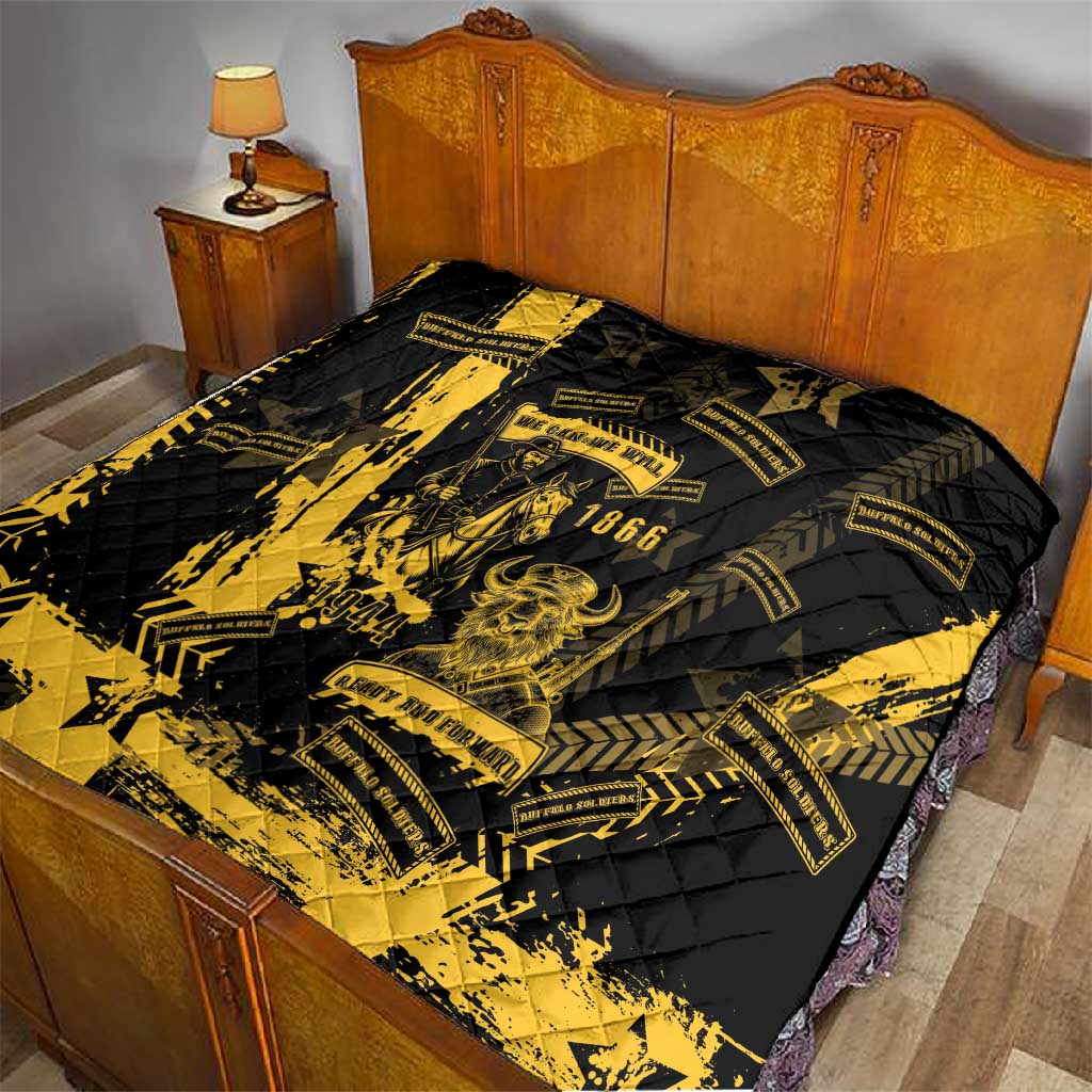 Buffalo Soldiers African American Quilt Military Urban Retro Style - African Pride