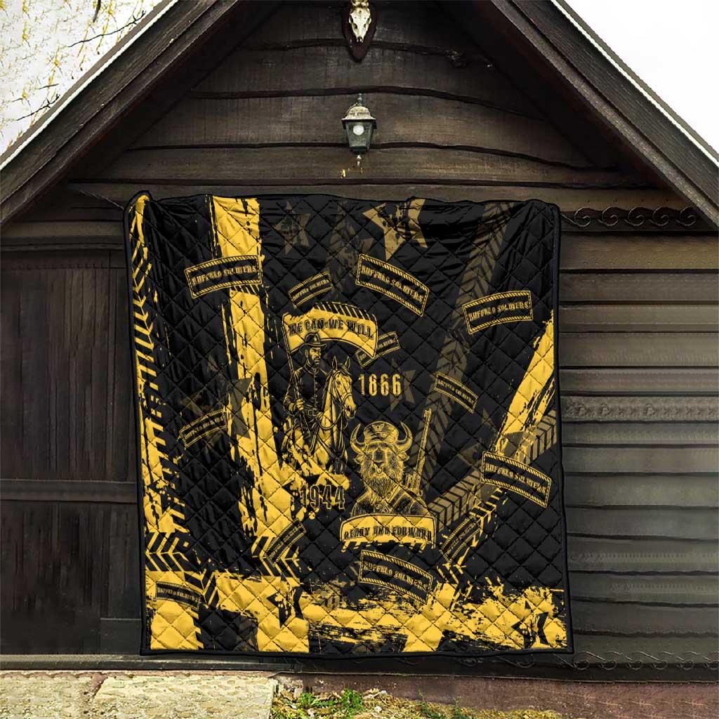 Buffalo Soldiers African American Quilt Military Urban Retro Style - African Pride