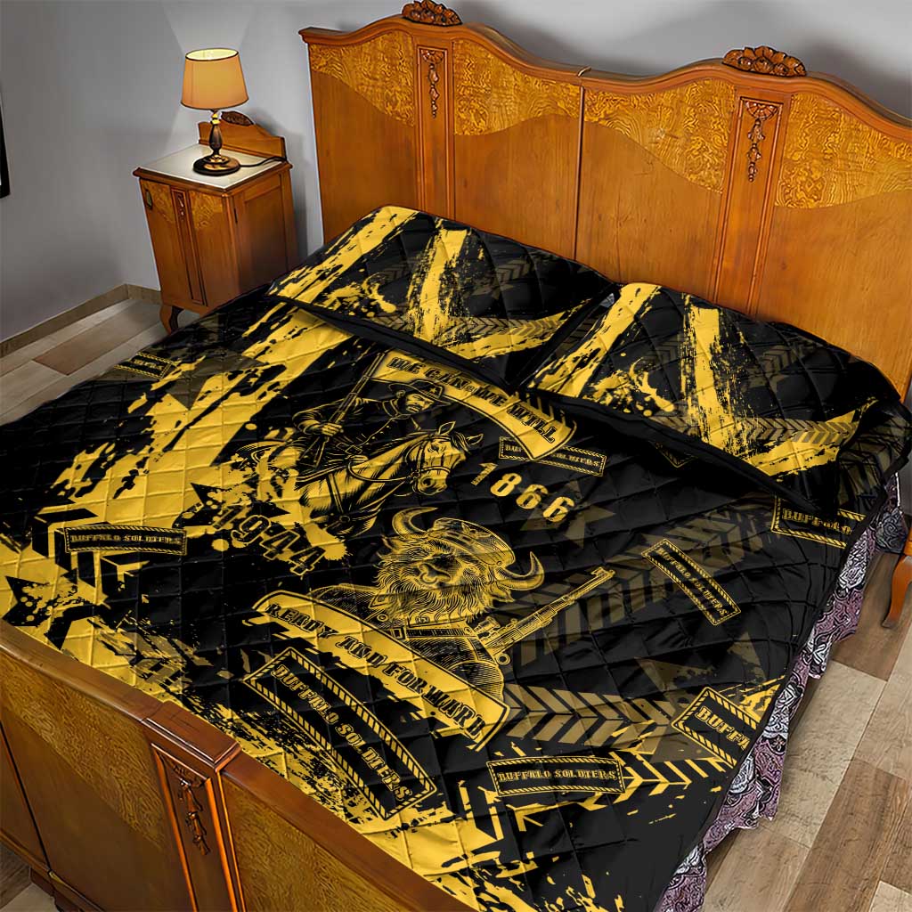Buffalo Soldiers African American Quilt Bed Set Military Urban Retro Style - African Pride