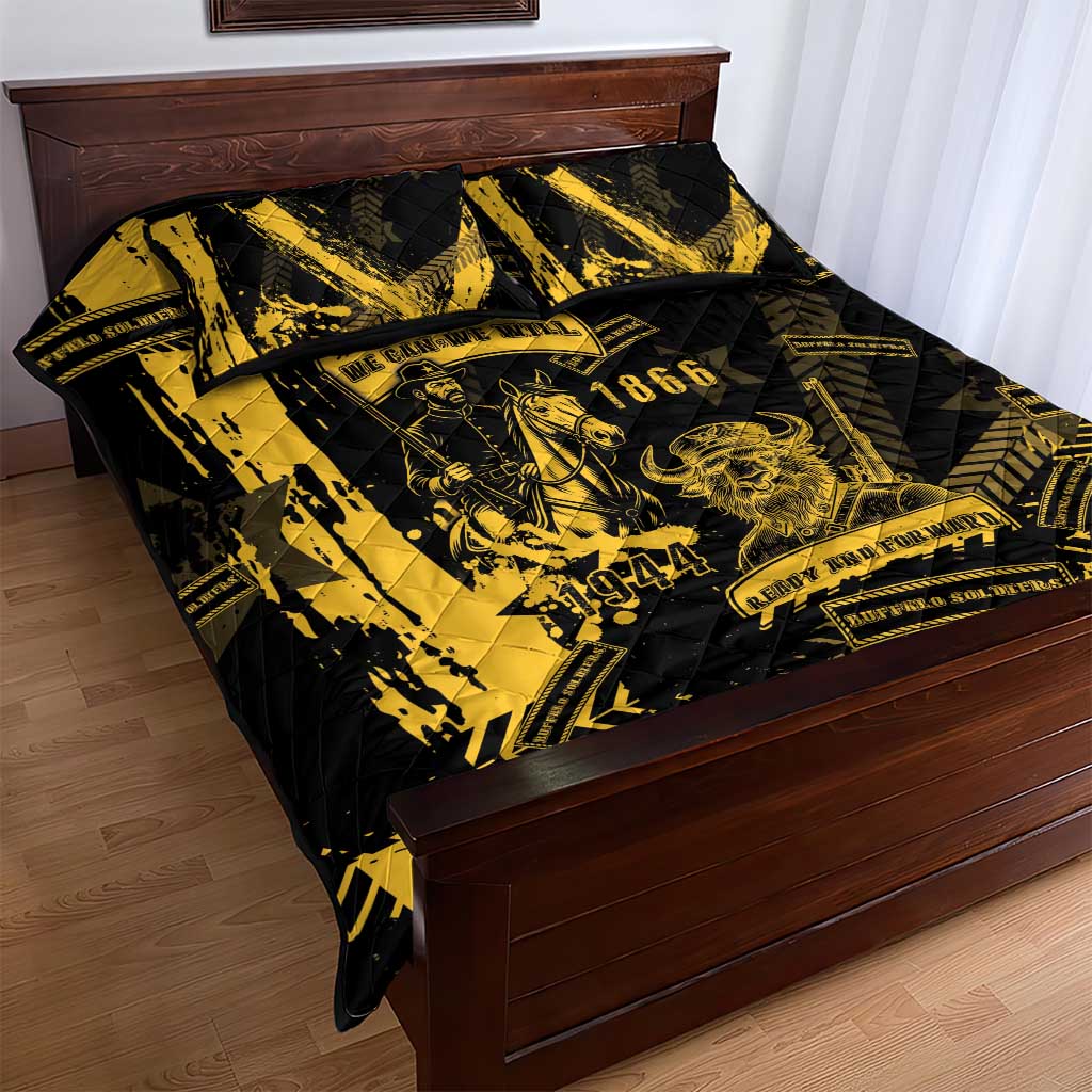 Buffalo Soldiers African American Quilt Bed Set Military Urban Retro Style - African Pride