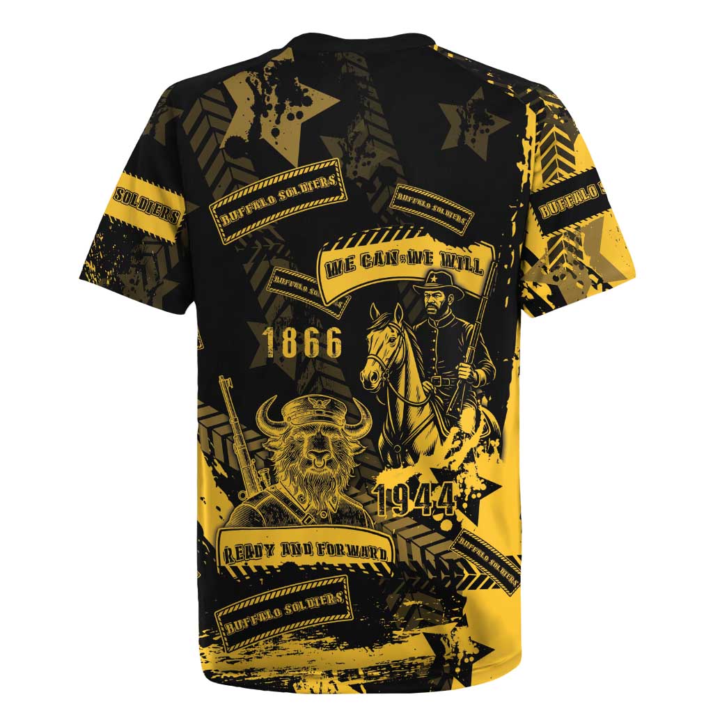 Buffalo Soldiers African American Rugby Jersey Military Urban Retro Style - African Pride