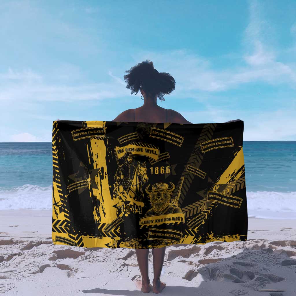 Buffalo Soldiers African American Sarong Military Urban Retro Style - African Pride