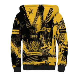 Buffalo Soldiers African American Sherpa Hoodie Military Urban Retro Style - African Pride