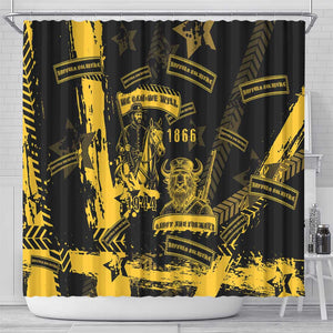 Buffalo Soldiers African American Shower Curtain Military Urban Retro Style - African Pride
