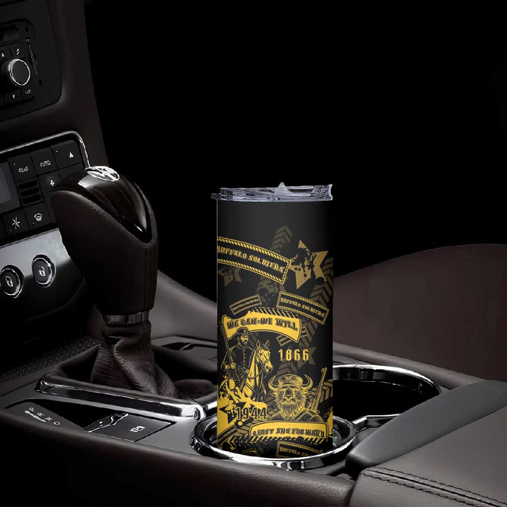 Buffalo Soldiers African American Skinny Tumbler Military Urban Retro Style - African Pride